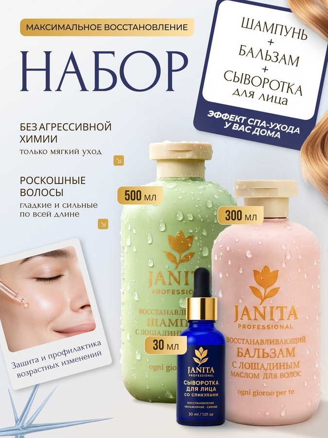 Набор уходовой косметики для лица и волос